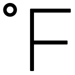 Fahrenheit SVG Icon